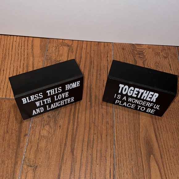 Wood Art Box Set | Bless This Home | Together Is a Wonderful Place| 4.5x1.5x3 - Picture 2 of 6